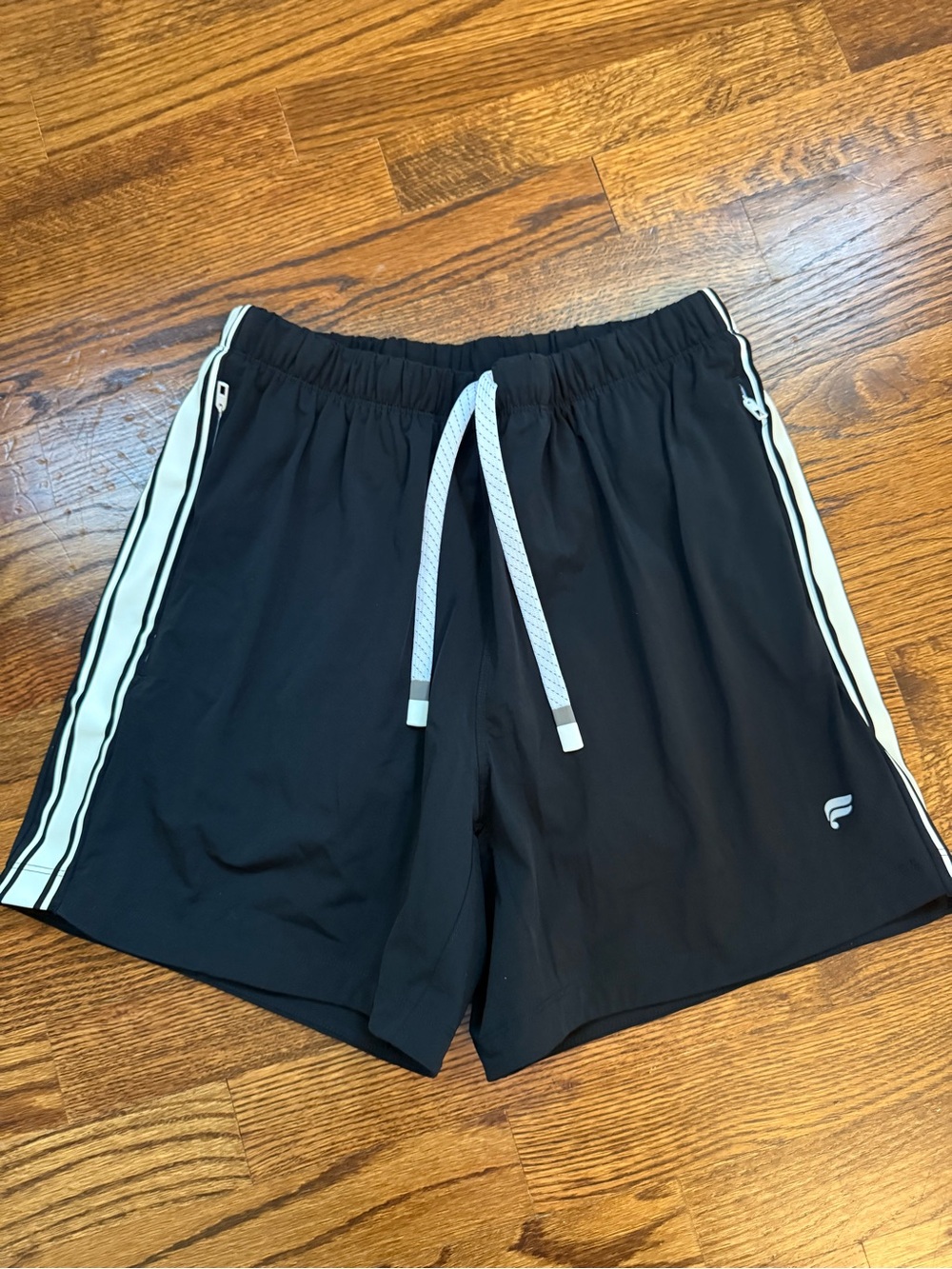 Fabletics The One Shorts 5 inch Lined Black White Stripe  Sz S